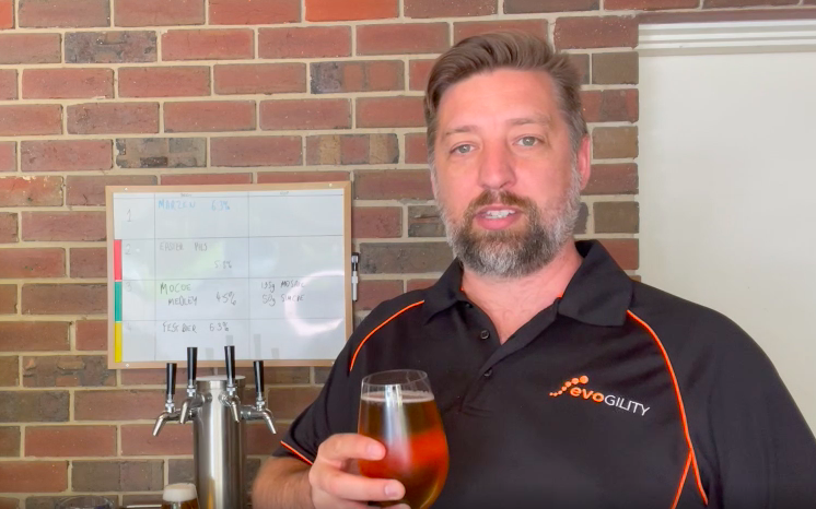 An Accredited Kanban Trainer uses his home brewing setup to demonstrate what it means to limit work in progress.